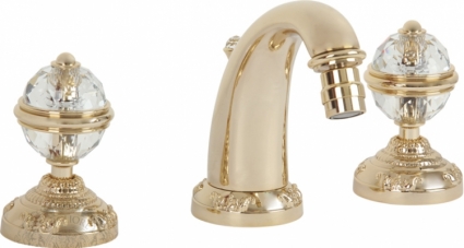 Смеситель Migliore Cristalia Swarovski ML.CRS-3725 Do для биде двухвентильный, золото
