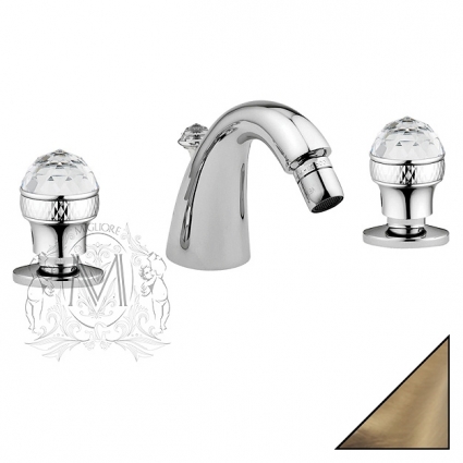 Смеситель Migliore Axo Swarovski ML.AXO-625F Br для раковины двухвентильный, бронза