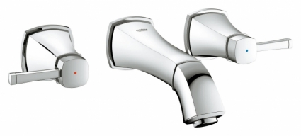 Смеситель Grohe Grandera для раковины двухвентильный, хром, длина излива 17.7 см