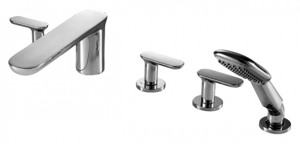 Смеситель Bravat Gina F565104C-RUS на борт ванны двухвентильный, хром