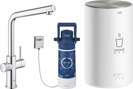 Смеситель Grohe Red II Duo 30327001 для кухонной мойки, с водонагревателем, однорычажный, хром