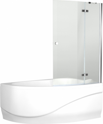 Шторка на ванну Aquanet Beta 3 NF7221-1hinge для ванны Mayorca распашная, стекло прозрачное