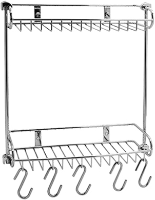 Полка Wasserkraft K-1422 2-ярусная, с крючками, подвесная