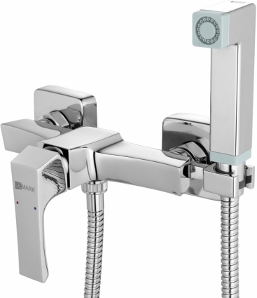Гигиенический душ Lemark Unit LM4518C со смесителем хром,  в стиле hi-tech