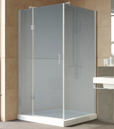 Душевой уголок Vegas Glass AFP-Fis Lux 120*100 07 10 L профиль матовый хром, стекло сатин, прямоугольный, двери распашные