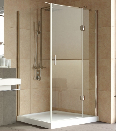 Душевой уголок Vegas Glass AFP-Fis Lux 120*100 05 01 R профиль бронза, стекло прозрачное, прямоугольный, двери распашные