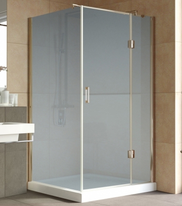 Душевой уголок Vegas Glass AFP-Fis Lux 120*100 05 10 R профиль бронза, стекло сатин, прямоугольный, двери распашные