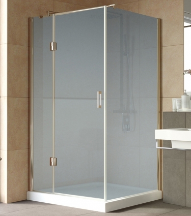 Душевой уголок Vegas Glass AFP-Fis Lux 120*100 05 10 L профиль бронза, стекло сатин, прямоугольный, двери распашные