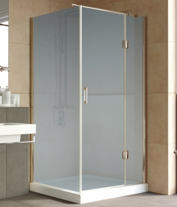 Душевой уголок Vegas Glass AFP-Fis Lux 100*90 05 10 R профиль бронза, стекло сатин, прямоугольный, двери распашные