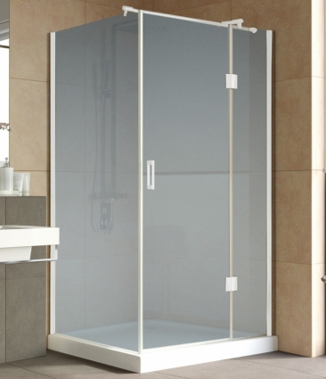 Душевой уголок Vegas Glass AFP-Fis Lux 120*90 01 10 R профиль белый, стекло сатин, прямоугольный, двери распашные