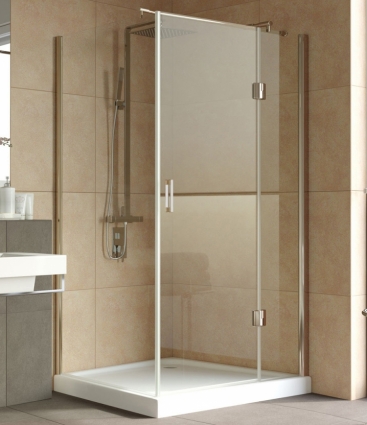 Душевой уголок Vegas Glass AFP-Fis Lux 120*90 08 01 R профиль глянцевый хром, стекло прозрачное, прямоугольный, двери распашные