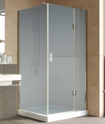 Душевой уголок Vegas Glass AFP-Fis Lux 100*90 08 10 R профиль глянцевый хром, стекло сатин, прямоугольный, двери распашные