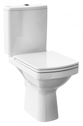 Унитаз-компакт Cersanit Easy 356 ES011 белый, прямоугольный, 36x63 см