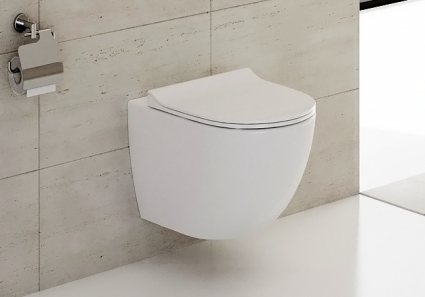 Унитаз подвесной VitrA Sento с микролифтом, белый, овальный, 36x49.5 см