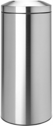 Мусорное ведро Brabantia 378621 с защитой от возгорания, напольное, хром