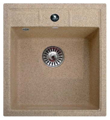 Мойка кухонная Ulgran U-406-302 песочный матовая, прямоугольная, 46x51 см