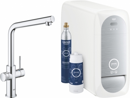 Смеситель Grohe Blue Home 31454000 для кухонной мойки с фильтром и охладителем-карбонизатором, однорычажный, хром