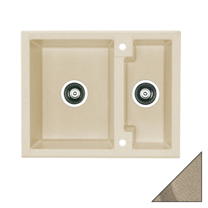 Мойка кухонная Alveus Cubo 20 бежевый матовая, прямоугольная, 62x50 см