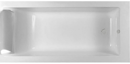 Ванна из искусственного камня Marmo Bagno Ницца 180x80 с подголовником, встраиваемая, прямоугольная