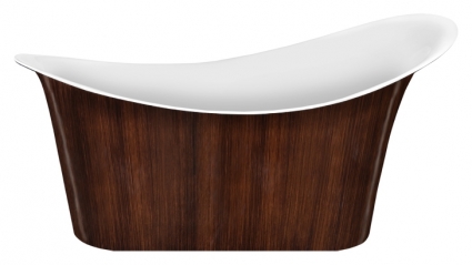Акриловая ванна Lagard Tiffany Brown Wood отдельностоящая, овальная