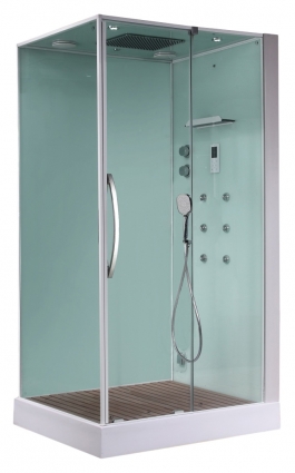 Душевая кабина Lagard Altea R со шлангом и лейкой hansgrohe прямоугольная, поддон средний