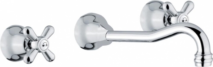 Смеситель Fiore Margot 26CR0636 С ВНУТРЕННЕЙ ЧАСТЬЮ, для раковины, двухвентильный, хром