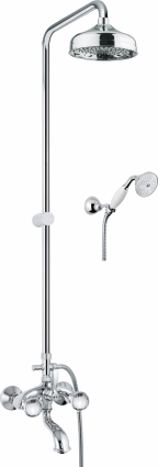Душевая стойка Fiore XT Sky 17CR0615 хром, штанга 136.4 см, шланг 150 см