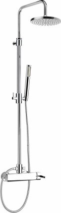Душевая стойка Webert Azeta AZ870105015METAL хром штанга 137.2 см, шланг 150 см