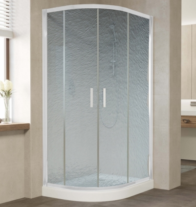 Душевой уголок Vegas Glass ZS-F 90*80 01 02 профиль белый, стекло шиншилла, прямоугольный-асимметричный, двери раздвижные