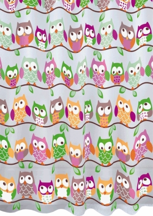Штора для ванной Milardo Cheeky Owls в современном стиле