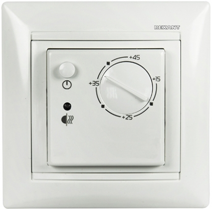 Терморегулятор Rexant RX-308B белый от +15 до +45 °C,  в современном стиле