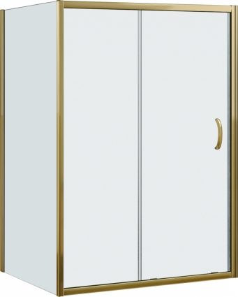 Душевой уголок Good Door Jazze WTW+SP-C-BR 130x90 прямоугольный, двери раздвижные