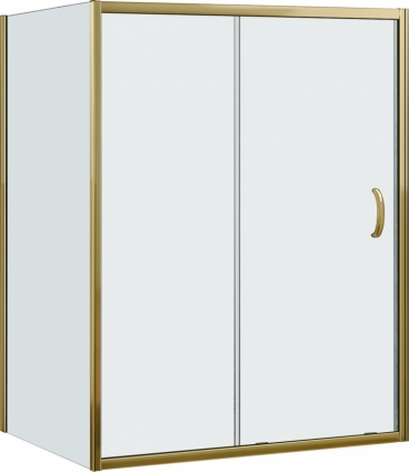 Душевой уголок Good Door Jazze WTW+SP-C-BR 140x90 прямоугольный, двери раздвижные
