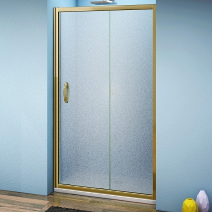 Душевая дверь в нишу Good Door Jazze WTW-110-G-BR раздвижная, стекло рифленое