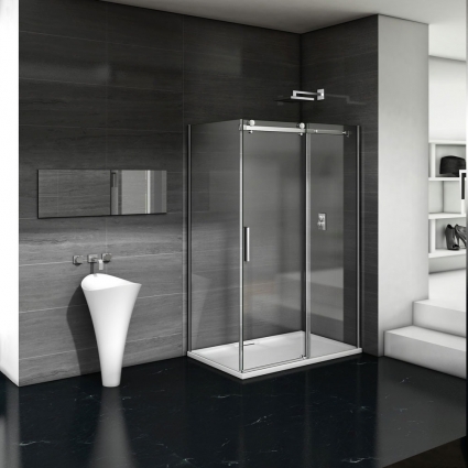 Душевой уголок Good Door Galaxy WTW+SP-C-CH 110x90 прямоугольный, двери раздвижные