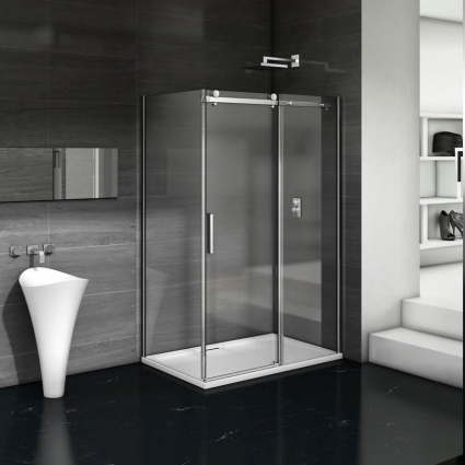 Душевой уголок Good Door Galaxy WTW+SP-C-CH 140x80 прямоугольный, двери раздвижные