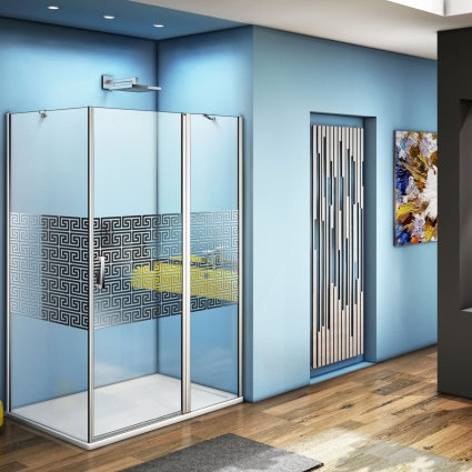 Душевой уголок Good Door Fantasy WTW+SP-F-CH 110x90 прямоугольный, двери распашные