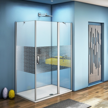 Душевой уголок Good Door Fantasy WTW+SP-F-CH 130x80 прямоугольный, двери распашные