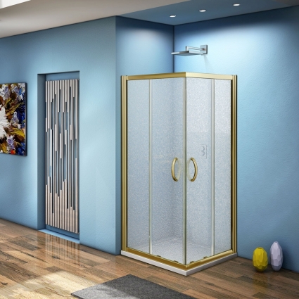 Душевой уголок Good Door Jazze CR-90-G-BR 90x90 квадратный, двери раздвижные