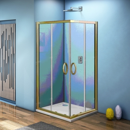 Душевой уголок Good Door Jazze CR-80-C-BR 80x80 квадратный, двери раздвижные