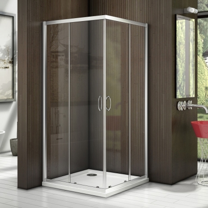Душевой уголок Good Door Latte CR-100-C-WE 100x100 квадратный, двери раздвижные
