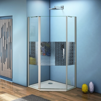 Душевой уголок Good Door Fantasy PNT-90-F-CH 90x90 двери распашные, стекло прозрачное