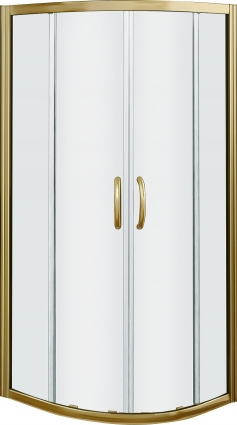 Душевой уголок Good Door Jazze R-80-C-BR четверть круга, двери раздвижные