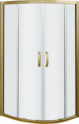 Душевой уголок Good Door Jazze R-100-C-BR четверть круга, двери раздвижные