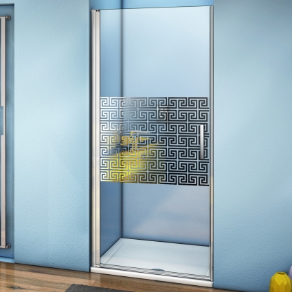 Душевая дверь в нишу Good Door Fantasy DR-90-F-CH распашная, стекло прозрачное