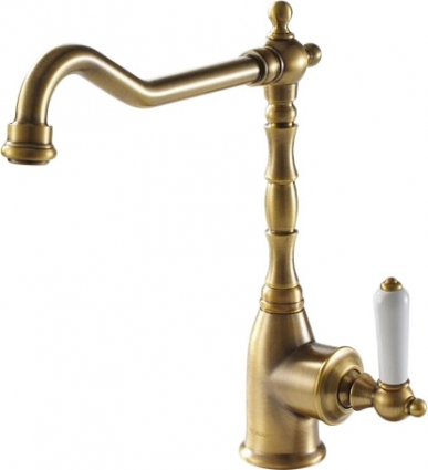 Смеситель Bravat Art F775109U для кухонной мойки однорычажный, бронза