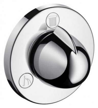 Переключатель потоков Hansgrohe Trio/Quattro E 15931000 для ванны с душем, однорычажный, хром