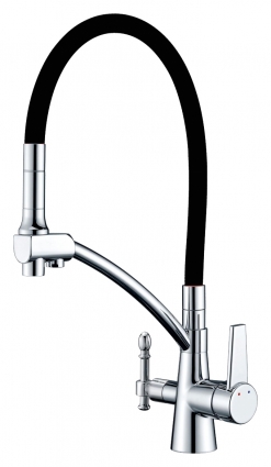 Смеситель Zorg Sanitary ZR 338-6 YF для кухонной мойки однорычажный, высота излива 19.5 см