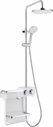 Душевая стойка Gllon GL-SF1701LW-S штанга 173 см, шланг 150 см