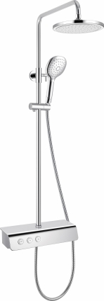 Душевая стойка Gllon GL-SF2033CP-S хром, штанга 123.22 см, шланг 150 см